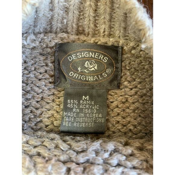 90s Designer Original Floral And Beaded Sweater Medium Vintage - Picture 6 of 9